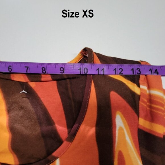 Colorful Long Sleeve Viscose  Tunic Dress  Size XS  Size S - NWOT - Picture 9 of 15